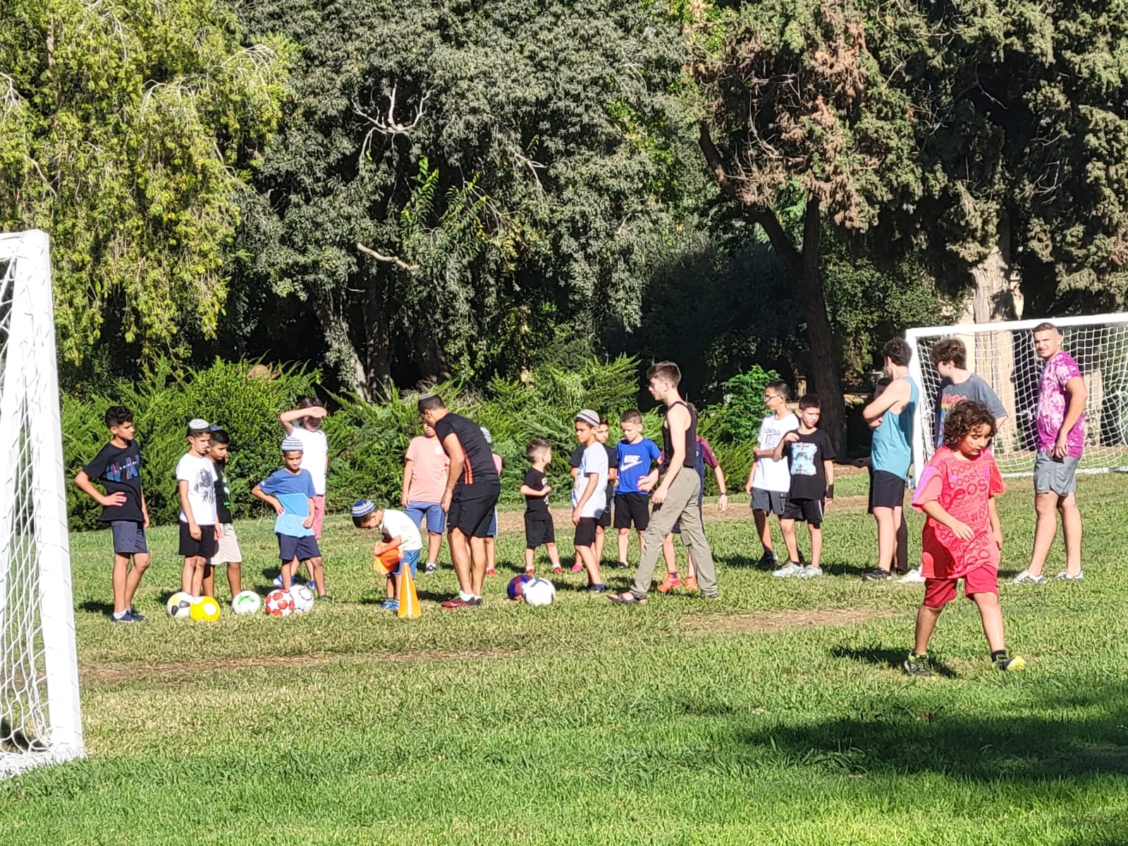 Kids playing soccer